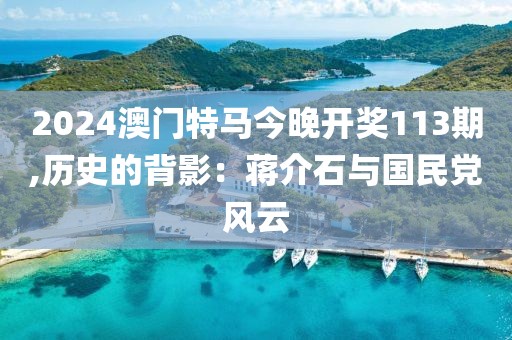 2024澳門特馬今晚開獎113期,歷史的背影：蔣介石與國民黨風(fēng)云