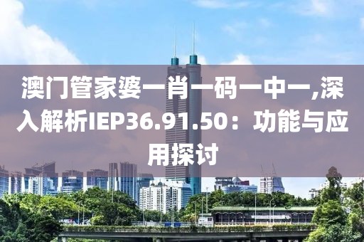 澳門管家婆一肖一碼一中一,深入解析IEP36.91.50：功能與應(yīng)用探討