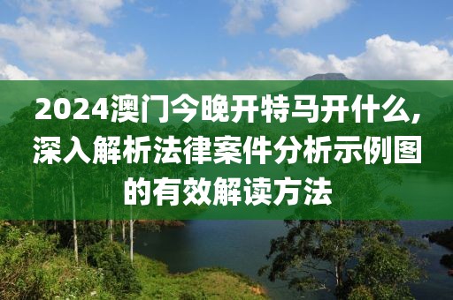 2024澳門今晚開特馬開什么,深入解析法律案件分析示例圖的有效解讀方法