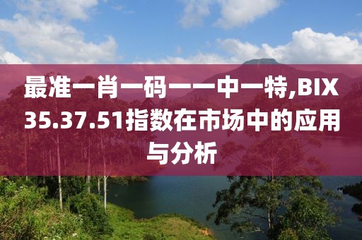 最準(zhǔn)一肖一碼一一中一特,BIX35.37.51指數(shù)在市場(chǎng)中的應(yīng)用與分析