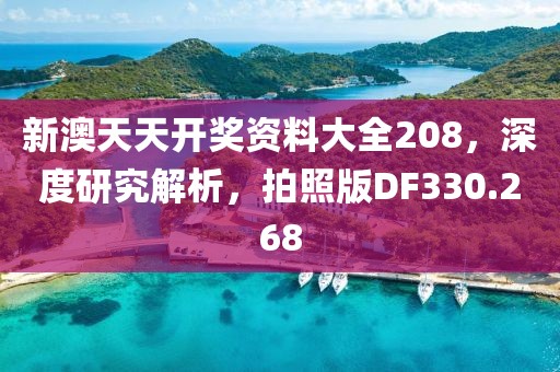 新澳天天開獎資料大全208，深度研究解析，拍照版DF330.268