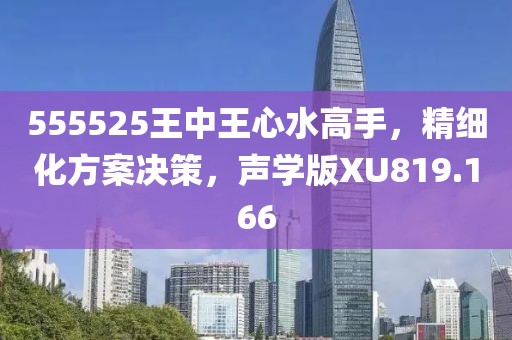 555525王中王心水高手，精細化方案決策，聲學版XU819.166