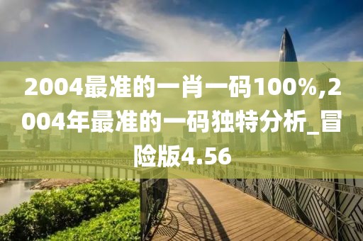 2004最準(zhǔn)的一肖一碼100%,2004年最準(zhǔn)的一碼獨(dú)特分析_冒險(xiǎn)版4.56