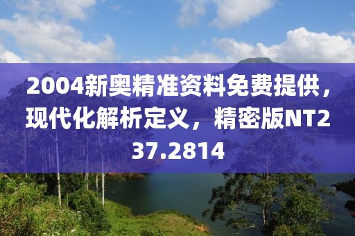 2004新奧精準資料免費提供，現(xiàn)代化解析定義，精密版NT237.2814