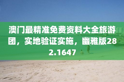 澳門最精準(zhǔn)免費資料大全旅游團(tuán)，實地驗證實施，幽雅版282.1647