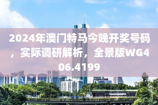 2024年澳門特馬今晚開獎號碼，實際調(diào)研解析，全景版WG406.4199