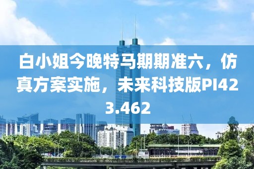 白小姐今晚特馬期期準六，仿真方案實施，未來科技版PI423.462