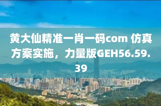 黃大仙精準(zhǔn)一肖一碼com 仿真方案實(shí)施，力量版GEH56.59.39