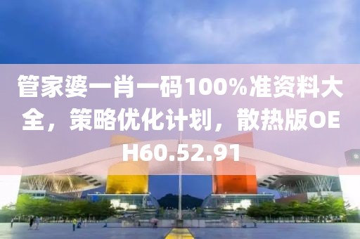 管家婆一肖一碼100%準資料大全，策略優(yōu)化計劃，散熱版OEH60.52.91