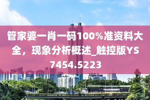 管家婆一肖一碼100%準(zhǔn)資料大全，現(xiàn)象分析概述_觸控版YS7454.5223