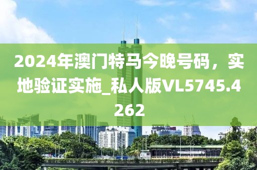 2024年澳門特馬今晚號碼，實地驗證實施_私人版VL5745.4262