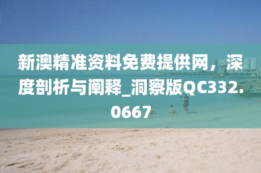 新澳精準(zhǔn)資料免費提供網(wǎng)，深度剖析與闡釋_洞察版QC332.0667