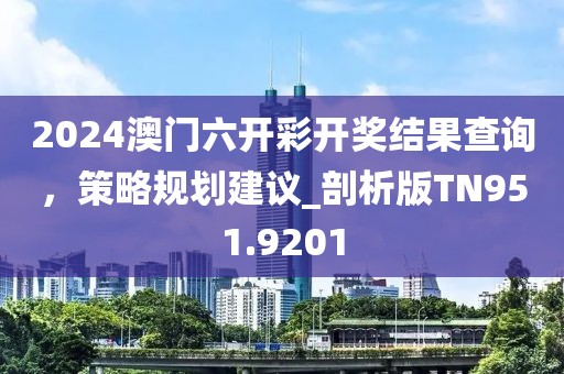 2024澳門六開(kāi)彩開(kāi)獎(jiǎng)結(jié)果查詢，策略規(guī)劃建議_剖析版TN951.9201