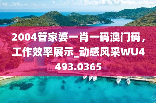 2004管家婆一肖一碼澳門碼，工作效率展示_動(dòng)感風(fēng)采WU4493.0365