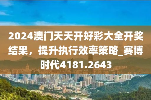 2024澳門天天開好彩大全開獎結果，提升執(zhí)行效率策略_賽博時代4181.2643