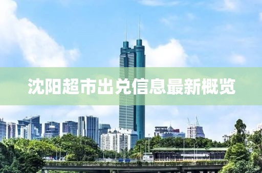 沈陽超市出兌信息最新概覽