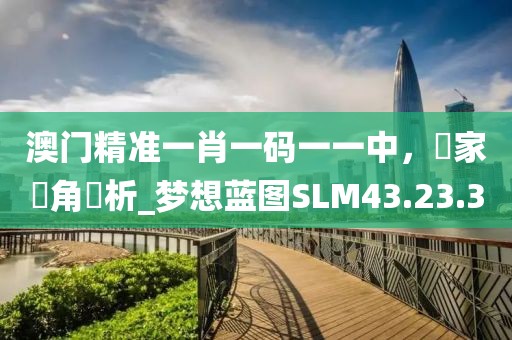 澳門精準(zhǔn)一肖一碼一一中，專家視角評析_夢想藍(lán)圖SLM43.23.30