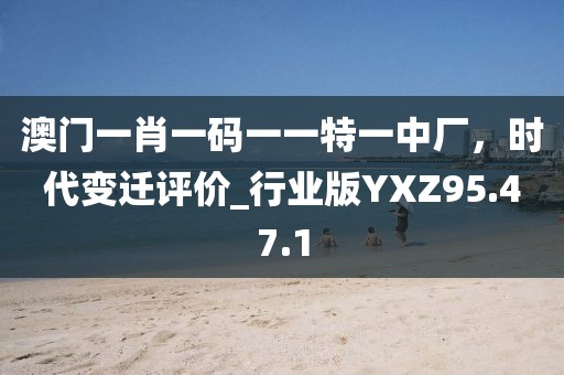 澳門一肖一碼一一特一中廠，時代變遷評價_行業(yè)版YXZ95.47.1