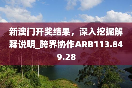 新澳門開獎結(jié)果，深入挖掘解釋說明_跨界協(xié)作ARB113.849.28