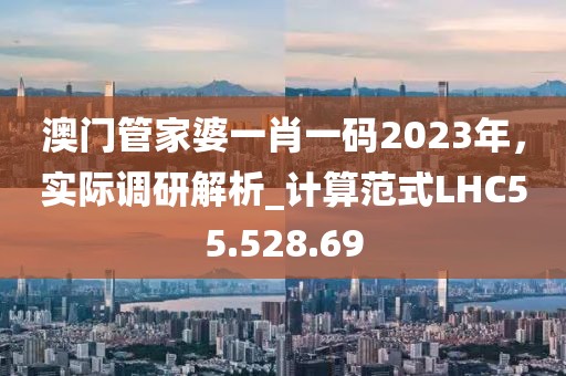 澳門管家婆一肖一碼2023年，實際調(diào)研解析_計算范式LHC55.528.69