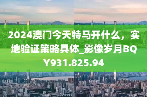 2024澳門今天特馬開什么，實地驗證策略具體_影像歲月BQY931.825.94