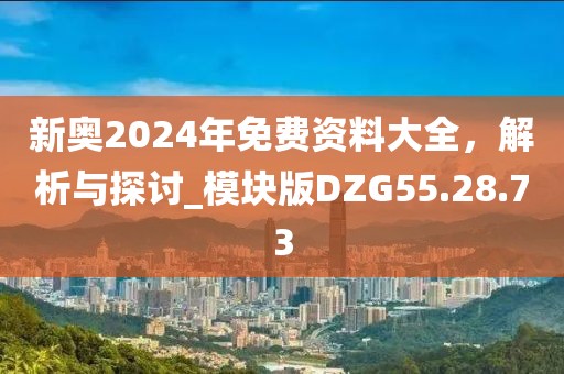 新奧2024年免費資料大全，解析與探討_模塊版DZG55.28.73