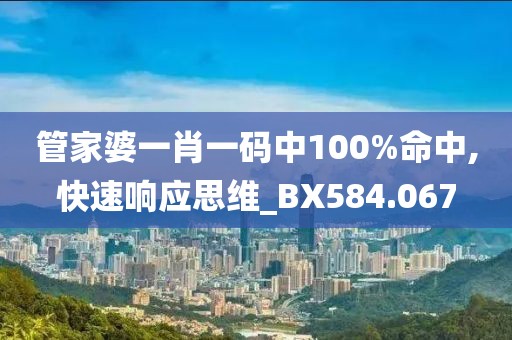 管家婆一肖一碼中100%命中,快速響應(yīng)思維_BX584.067