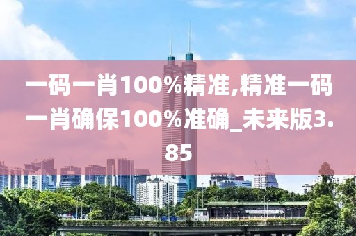 一碼一肖100%精準,精準一碼一肖確保100%準確_未來版3.85