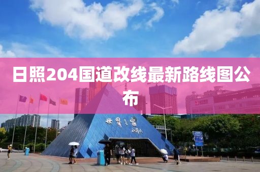 日照204國道改線最新路線圖公布