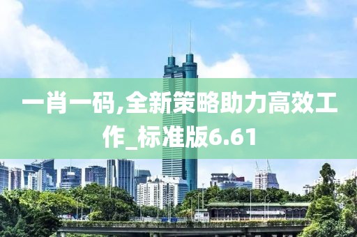 一肖一碼,全新策略助力高效工作_標(biāo)準(zhǔn)版6.61