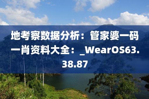 地考察數(shù)據(jù)分析：管家婆一碼一肖資料大全：_WearOS63.38.87