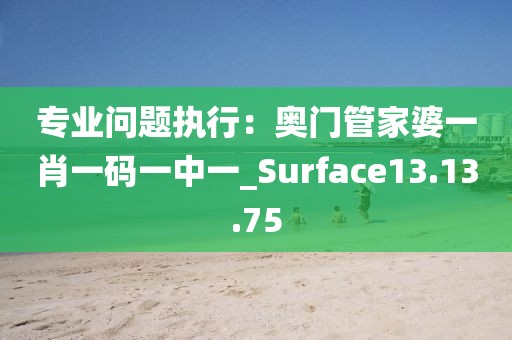 專業(yè)問題執(zhí)行：奧門管家婆一肖一碼一中一_Surface13.13.75