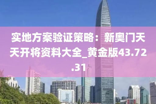 實地方案驗證策略：新奧門天天開將資料大全_黃金版43.72.31