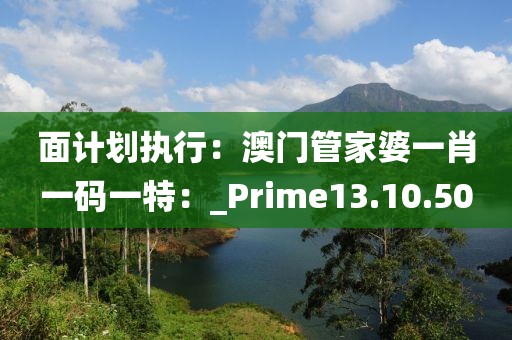 面計(jì)劃執(zhí)行：澳門管家婆一肖一碼一特：_Prime13.10.50