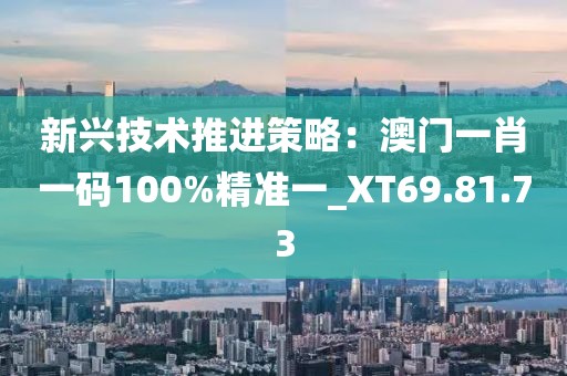 新興技術(shù)推進(jìn)策略：澳門一肖一碼100%精準(zhǔn)一_XT69.81.73