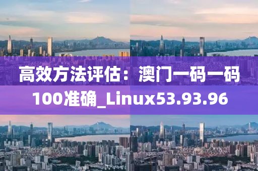 高效方法評估：澳門一碼一碼100準確_Linux53.93.96