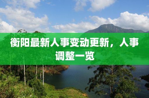 衡陽(yáng)最新人事變動(dòng)更新，人事調(diào)整一覽