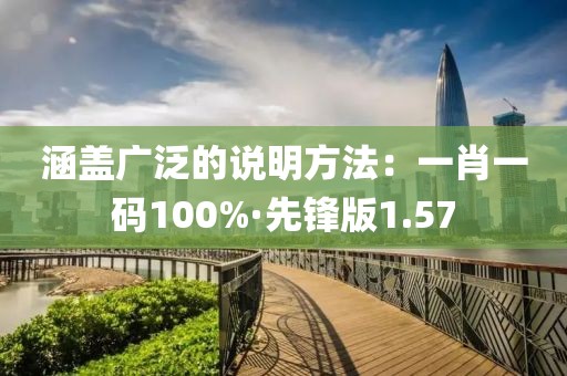 涵蓋廣泛的說明方法：一肖一碼100%·先鋒版1.57