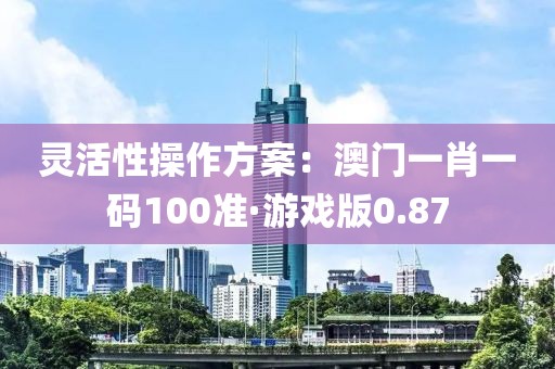 靈活性操作方案：澳門一肖一碼100準(zhǔn)·游戲版0.87