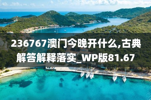 236767澳門今晚開什么,古典解答解釋落實_WP版81.67