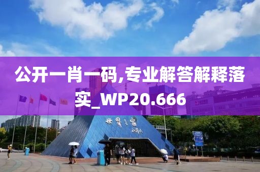 公開一肖一碼,專業(yè)解答解釋落實_WP20.666