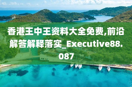 香港王中王資料大全免費(fèi),前沿解答解釋落實(shí)_Executive88.087