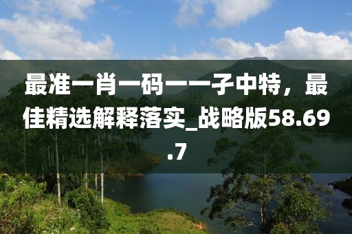 最準一肖一碼一一孑中特，最佳精選解釋落實_戰(zhàn)略版58.69.7