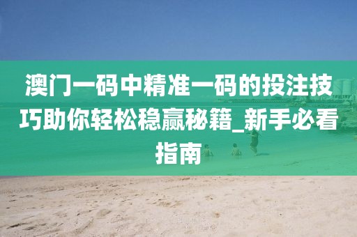 澳門一碼中精準(zhǔn)一碼的投注技巧助你輕松穩(wěn)贏秘籍_新手必看指南