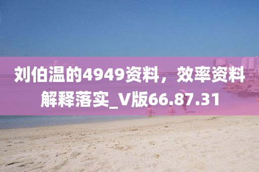 劉伯溫的4949資料，效率資料解釋落實(shí)_V版66.87.31