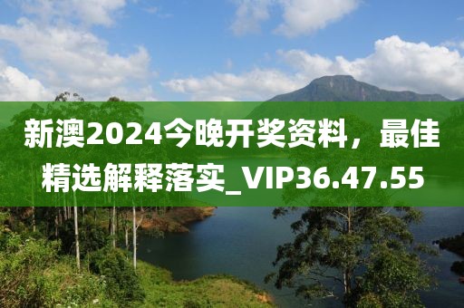 新澳2024今晚開(kāi)獎(jiǎng)資料，最佳精選解釋落實(shí)_VIP36.47.55