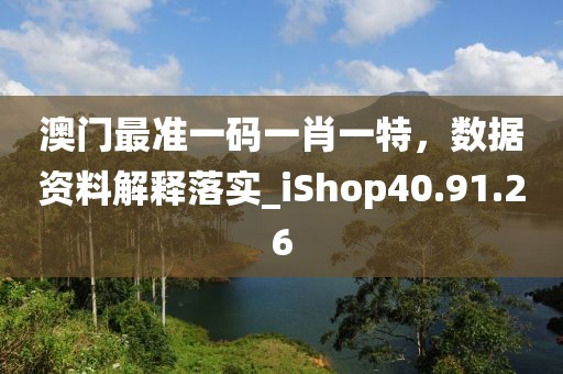 澳門最準一碼一肖一特，數(shù)據(jù)資料解釋落實_iShop40.91.26