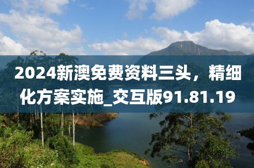 2024新澳免費(fèi)資料三頭，精細(xì)化方案實(shí)施_交互版91.81.19